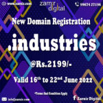 .industries domain offer sale discount new registration booking