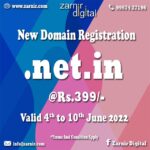 .net.in domain offer sale discount new registration booking